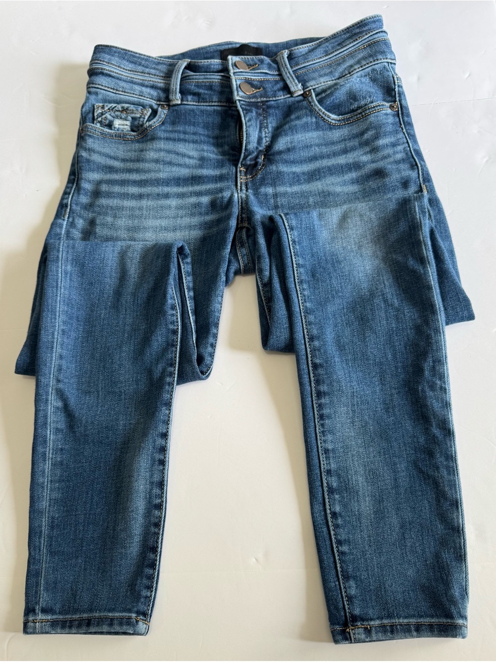 Classic Medium Wash Blue Skinny Jeans